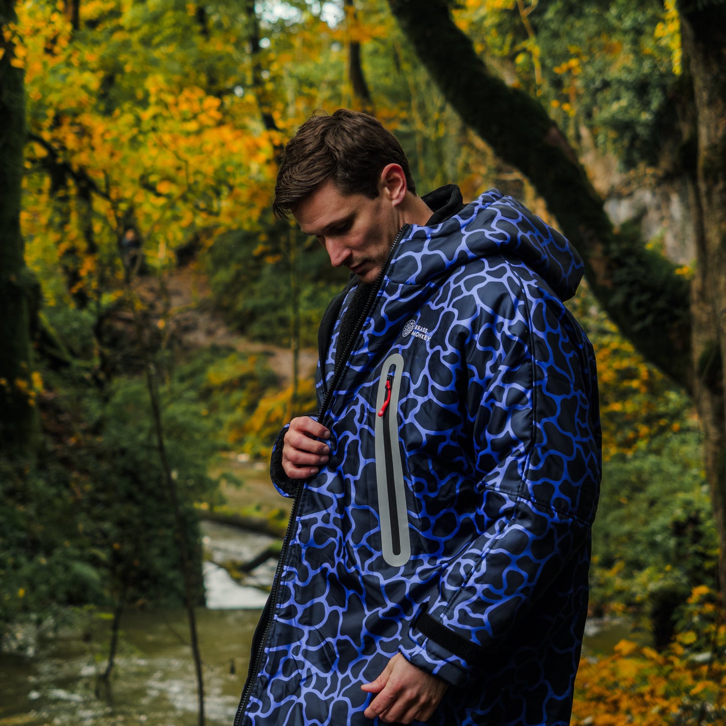 Unisex Brass Monkey Dip Coat Water Design