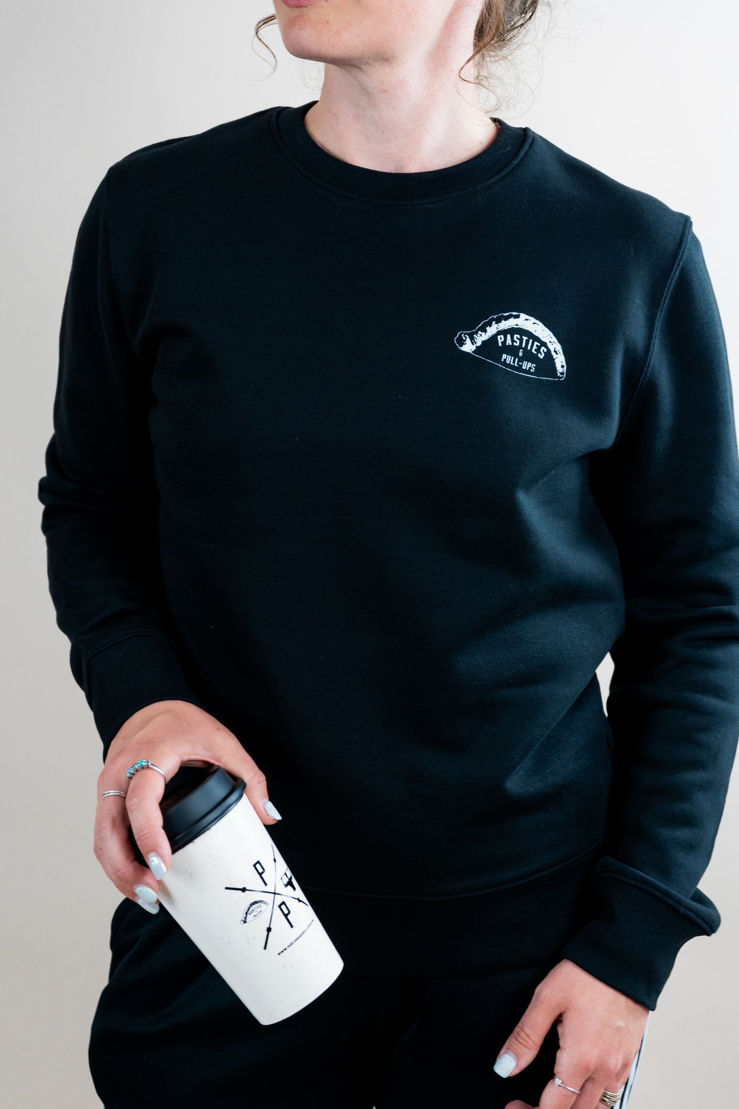 The Original Sweater - Black with White Print