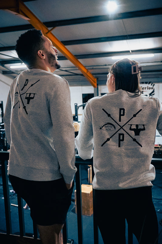 The Original Sweater - Grey with Black Print