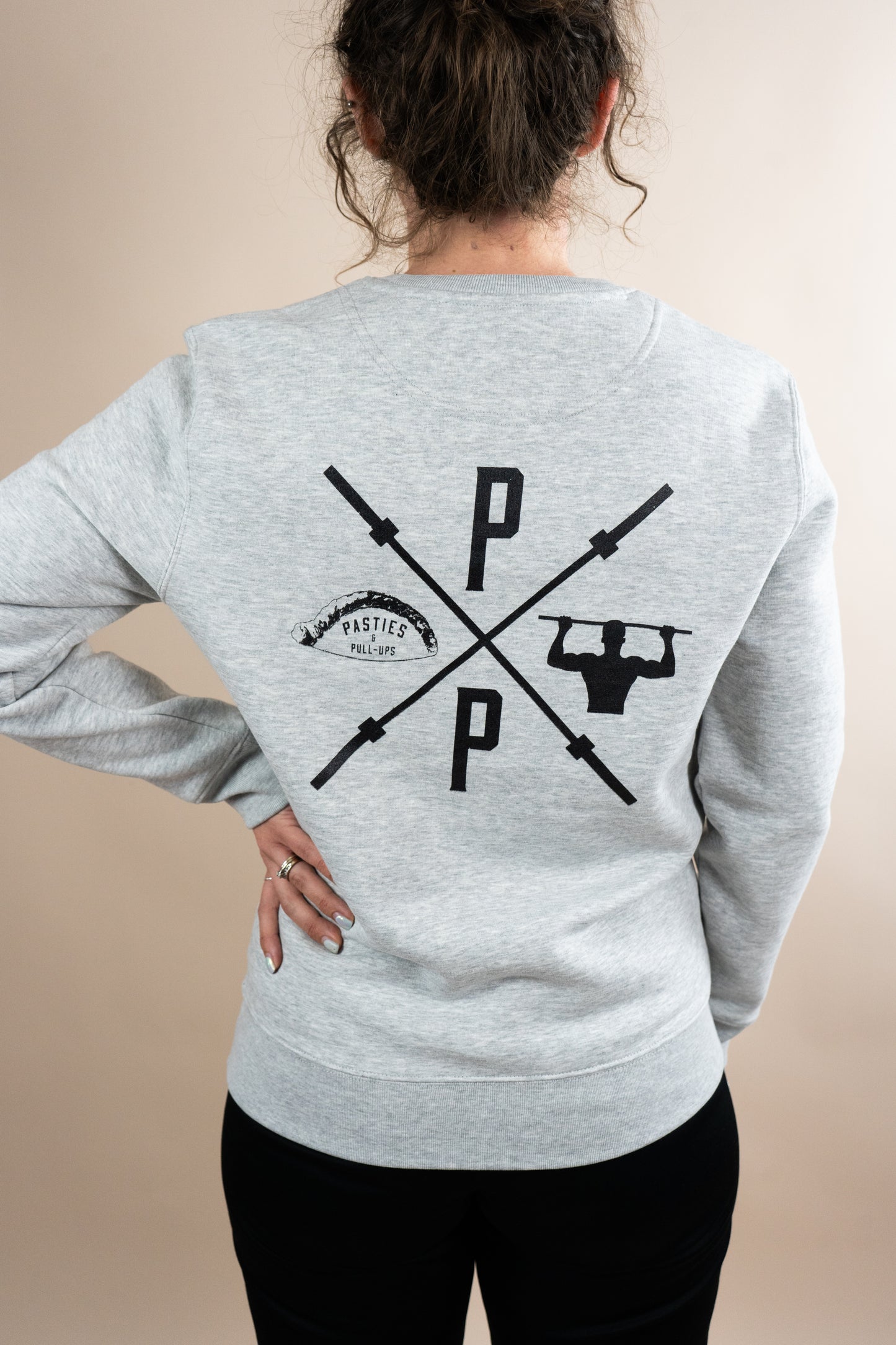 The Original Sweater - Grey with Black Print