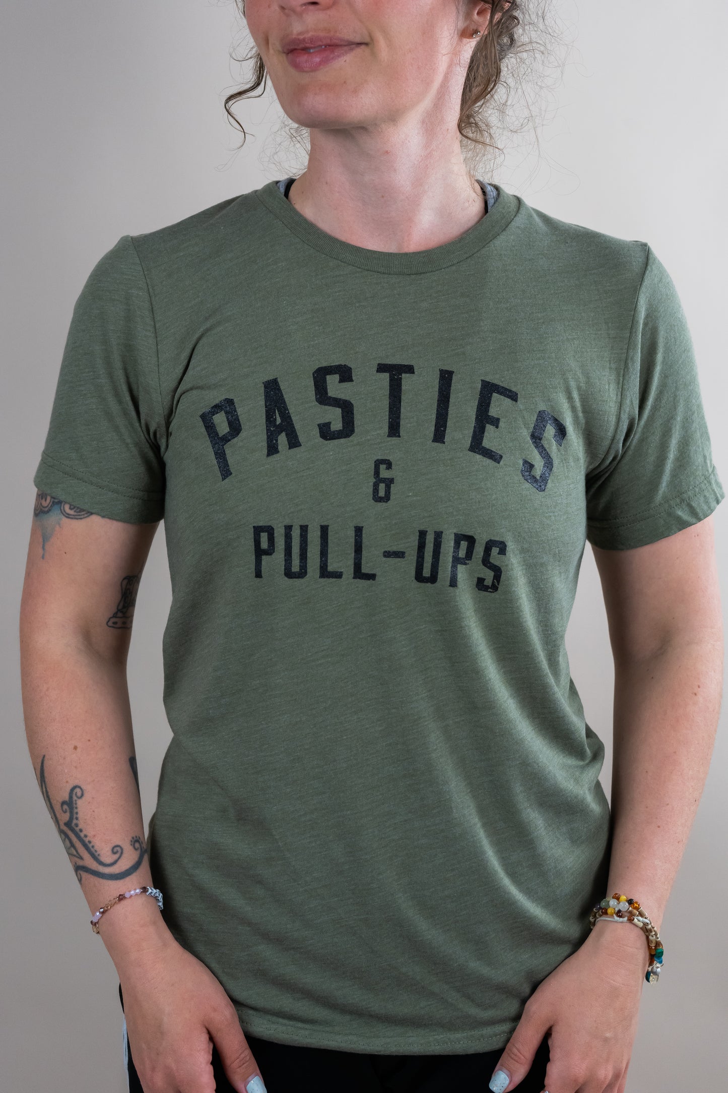 Pasties & Pull-Ups - Olive Green with Black Block