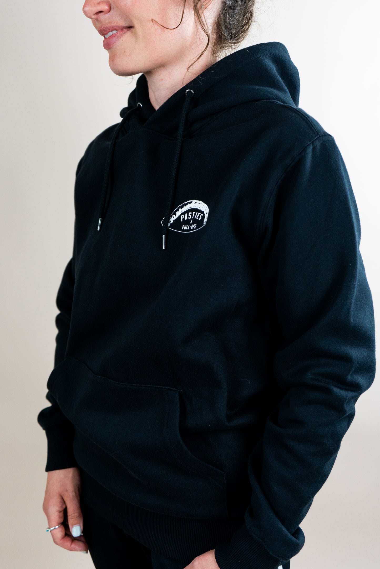 The Original Organic Hoodie - Black (White Print)