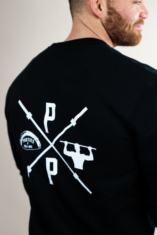 The Original Sweater - Black with White Print