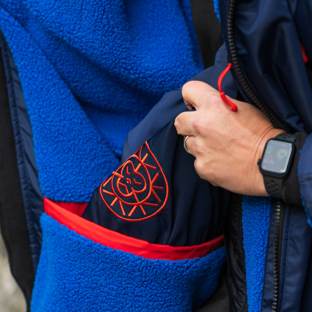 Unisex Brass Monkey Dip Coat Navy