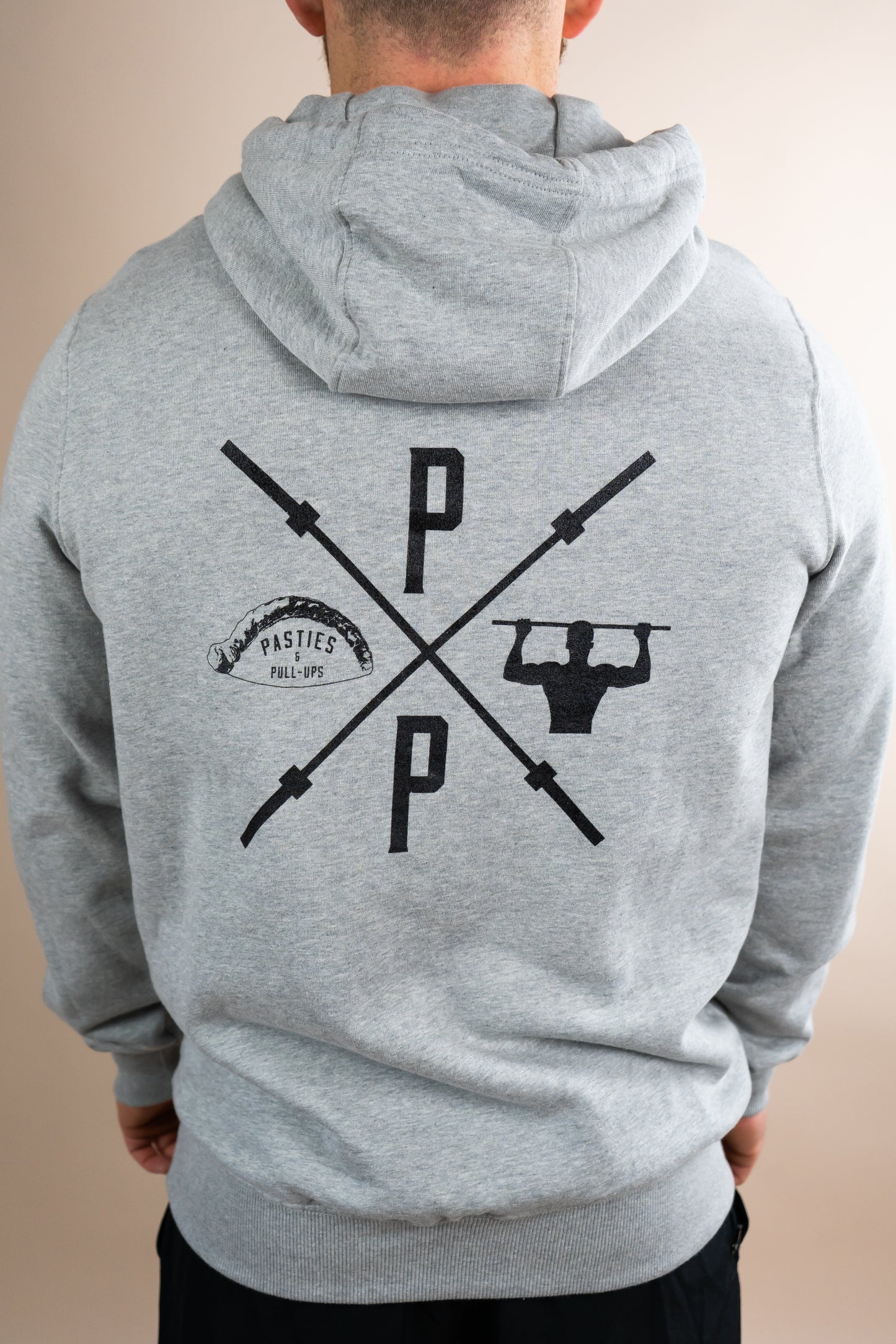 The Original Organic Hoodie - Melange Grey (Black Print)