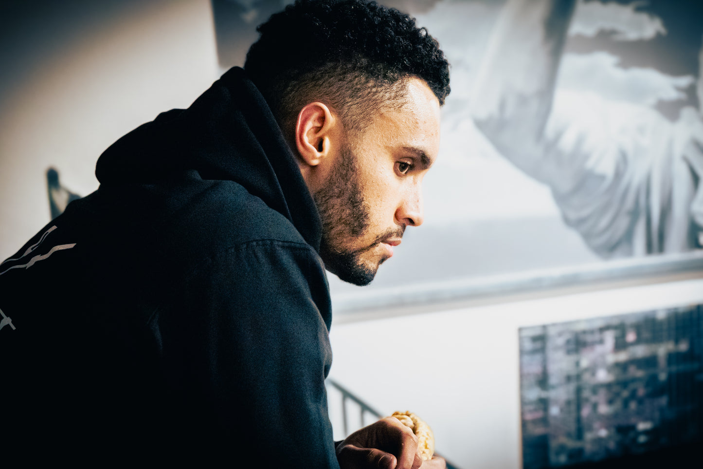 The Original Organic Hoodie - Black (White Print)