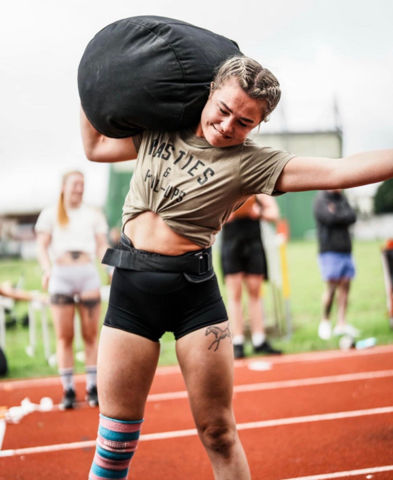 Pasties & Pull-Ups - Olive Green with Black Block