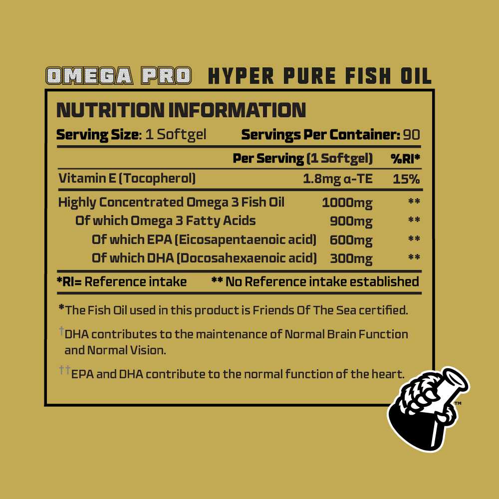 Omega 3 Pro - Hyper Pure Fish Oil with 600mg EPA & 300mg DHA