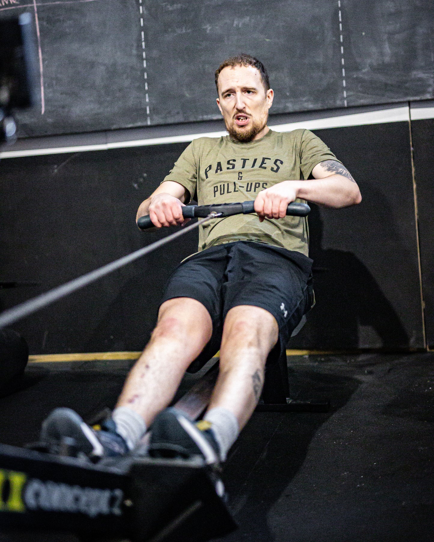 Pasties & Pull-Ups - Olive Green with Black Block